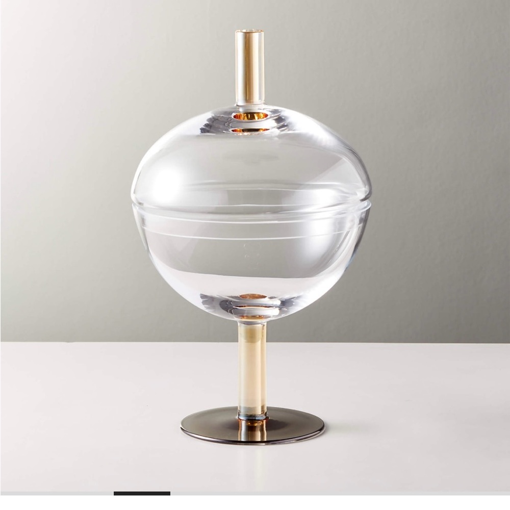 Crate&Barrel Gianna Handblown Glass Dish